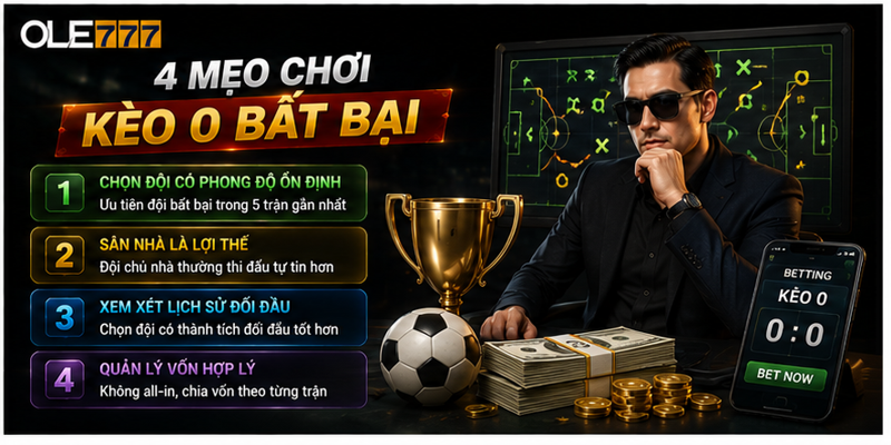 4 mẹo chơi kèo 0 bất bại 4 mẹo chơi kèo 0 bất bại
