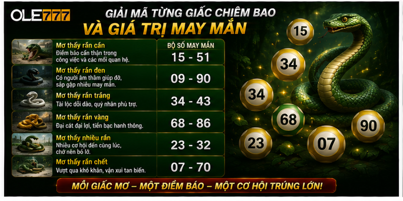 Giải mã từng giấc chiêm bao và giá trị may mắn Giải mã từng giấc chiêm bao và giá trị may mắn