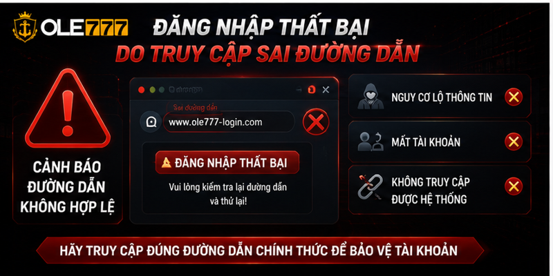 Đăng nhập thất bại do truy cập sai đường dẫn