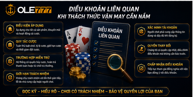 Điều khoản liên quan khi thách thức vận may cần nắm