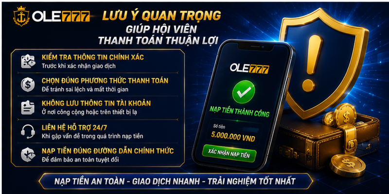 Lưu ý quan trọng giúp hội viên thanh toán thuận lợi