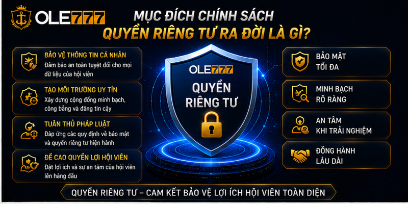 Mục đích chính sách quyền riêng tư ra đời là gì?