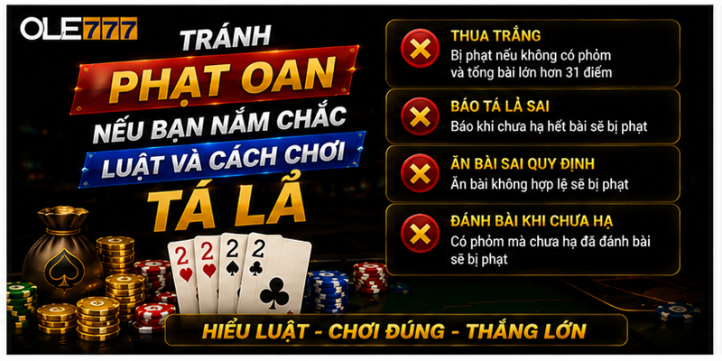 Tránh phạt oan nếu bạn nắm chắc luật và cách chơi tá lả Tránh phạt oan nếu bạn nắm chắc luật và cách chơi tá lả